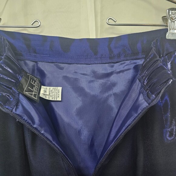 Alex Evenings Skirt Purple Maxi Satin Formal Shimmery Goth Whimsigoth 14 - Picture 5 of 9